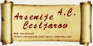 Arsenije Češljarov vizit kartica